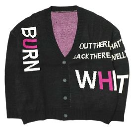 & Other Stories Cardigan in maglia nero con logo WHITELAND