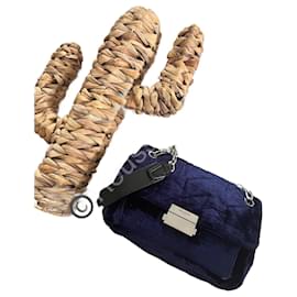 Zadig & Voltaire Ziggy Blaues Samt – Samt Tasche - Schultergurt