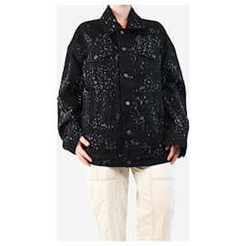 Chaqueta de mezclilla negra desgastada - tamaño M - Acne