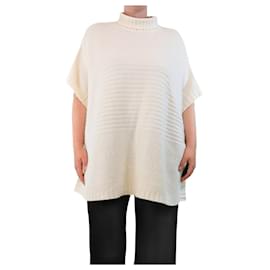 Poncho crème à col montant - Taille unique - Allude