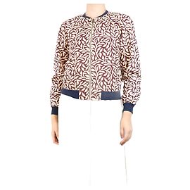 Soeur Giacca bomber in foglia borgogna - taglia UK 8
