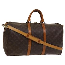 LOUIS VUITTON Monogram Keepall Bandouliere 50 Borsa Boston M41416 LV Auth bs26309