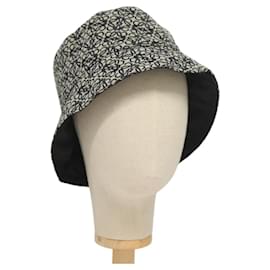 LOEWE Anagram Wendbarer Bucket Hat aus Canvas in Marineblau Auth hk2801 - Loewe