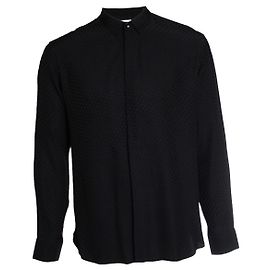 Saint Laurent, camicia nera con pois floreali 2018