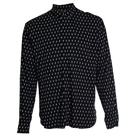 Camisa de lunares V impresa de Saint Laurent en negro 2017