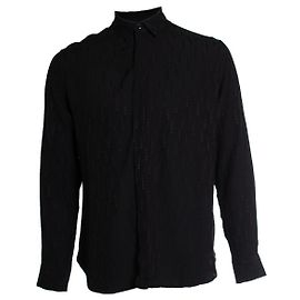 Saint Laurent, chemise en soie noire avec des gouttes d'étoiles