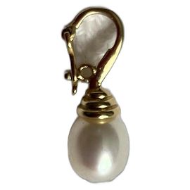 Autre Marque Pingente de pérola em forma de gota em ouro amarelo 14 kt
