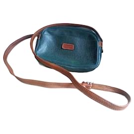 Borsa a mano in pelle Courreges Verde Camel