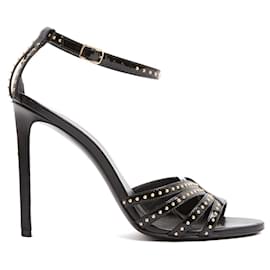 Celine Sandali Tacchi EU40 Tacchi in Pelle Nera Studded UK6.5 US9 Céline
