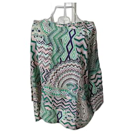 Blusa de seda M Missoni estampado geométrico