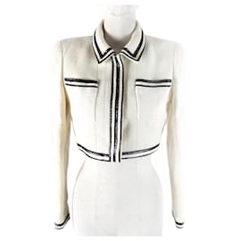 Giacca vintage in tweed Chanel in cotone e seta 36