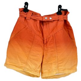 Isabel Marant Shorts aus Leinenmischung orange