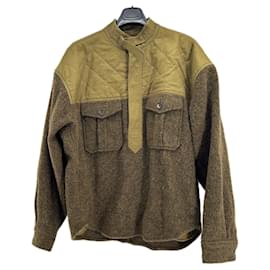 Giacca Isabel Marant in lana khaki bicolore