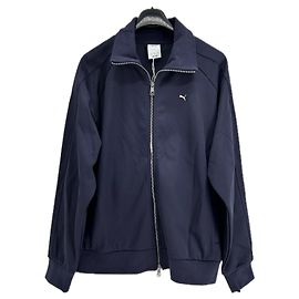 Puma Marineblaue Baumwolljacke mit Reißverschluss L