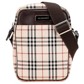 Borsa a tracolla Burberry Beige House Check Canvas