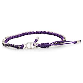 Bracciale regolabile in corda tecnica in cristallo placcato palladio argento di Dior