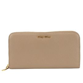 Miu Miu Langer Geldbeutel in Rosa Beige