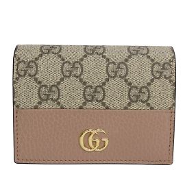 Portafoglio bi-fold Gucci in rosa polveroso e beige
