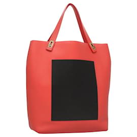 Autre Marque BOTTEGA VENETA Borsa Tote in Pelle Arancione Oro Argento Auth bs26109