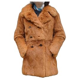 Abrigo de piel de conejo Laverré Naranja - Autre Marque