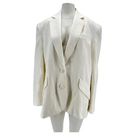 Autre Marque Blazer de lino blanco SANS FAFF