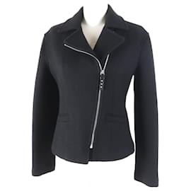 Hermès Chaqueta acolchada de metal HERMES Medor negra 34
