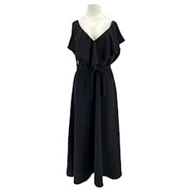 Laurence Bras Ärmelloses Maxikleid Schwarz