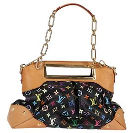 LOUIS VUITTON Borsa Judy GM Multicolore Monogram 2way Nera M40254 LV Auth 123527V