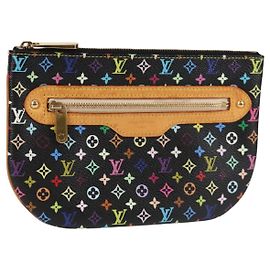 LOUIS VUITTON Pochette GM Monogramma Multicolore Nero M60027 LV Auth 127036V