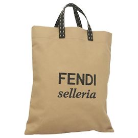 FENDI Celeria Handtasche aus Canvas Beige Auth hk2789