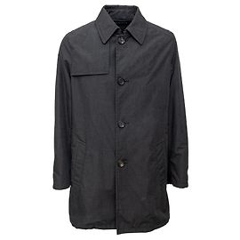 Gabardina corta Prada gris antracita mezcla Kevlar