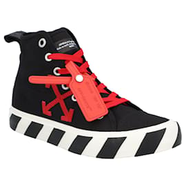 OFF-WHITE Vulcanized Hi Black Red Canvas - Off White