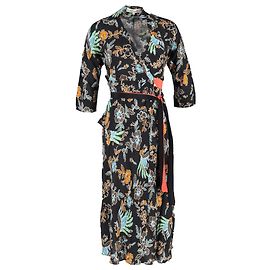 Vestido Midi Wrap Madalena en Seda Multicolor de Diane Von Furstenberg