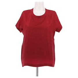 Top de seda roja de manga corta Golden Goose