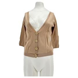 Zadig & Voltaire Cardigan beige Baumwolle 3/4 Ärmel