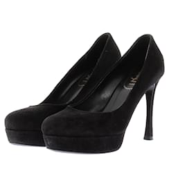 Escarpins en daim noir Yves Saint Laurent Taille 38