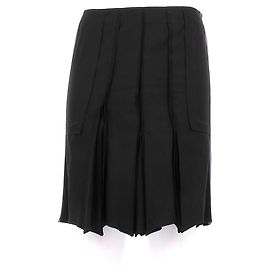 Pantaloncini Gucci in seta nera con strisce viola