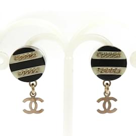Orecchini in oro nero e bianco di Chanel