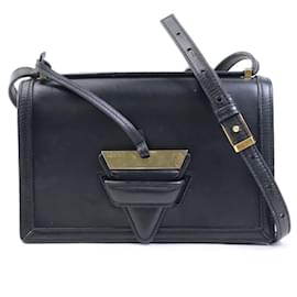 Borsa a spalla in pelle nera Loewe