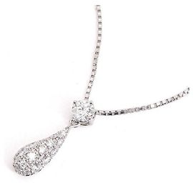 Autre Marque Collana con motivo a goccia di diamante PT850×PT900