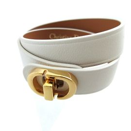 Bracciale in pelle avorio Christian Dior
