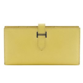 Hermès Lange Brieftasche aus gelbem Epsom-Leder von Hermes