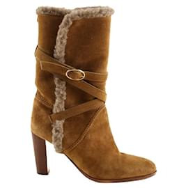 Vanessa Bruno Botas forradas de ante marrón