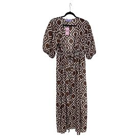 Autre Marque Saint Barth Bliss Langes Strandkleid Seide Baumwolle Ikat