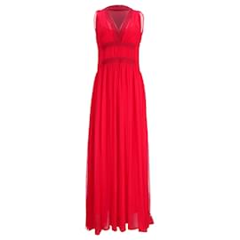 Autre Marque Vestido maxi de poliéster rojo con borde de ganchillo de Philosophy por Lorenzo Serafini