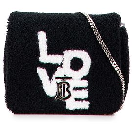 Burberry Nero Mini Terry Cloth Lola Love Crossbody