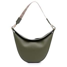 LOEWE Borsa Hobo Luna in pelle verde piccola
