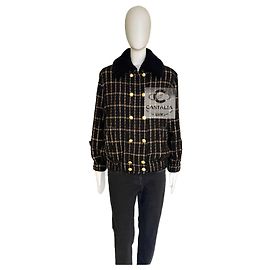 Chanel Schwarze Tweedjacke Geometry Eternal Paris / Ägypten 36 FR