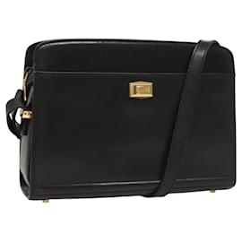Borsa a Spalla BALLY in Pelle Nera Oro Auth BA2644