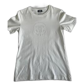 Chanel T-Shirt weiß Baumwolle XS